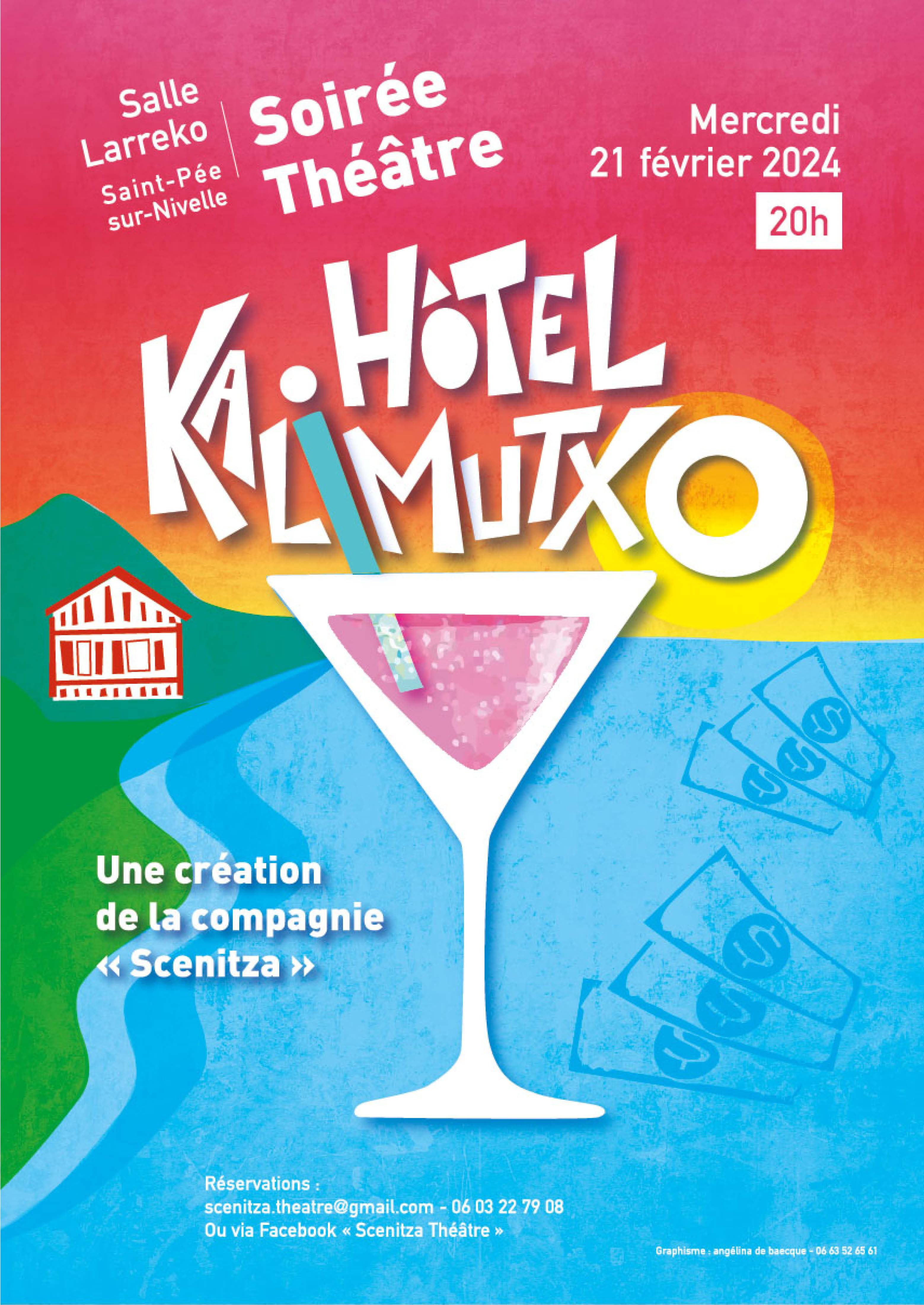 création illustration affiche théatre