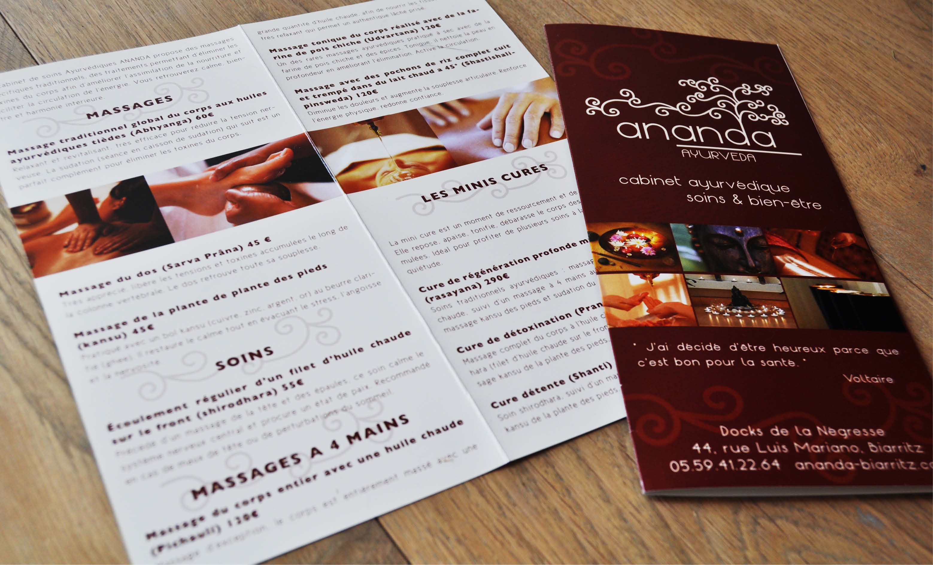 conception plaquette double volets