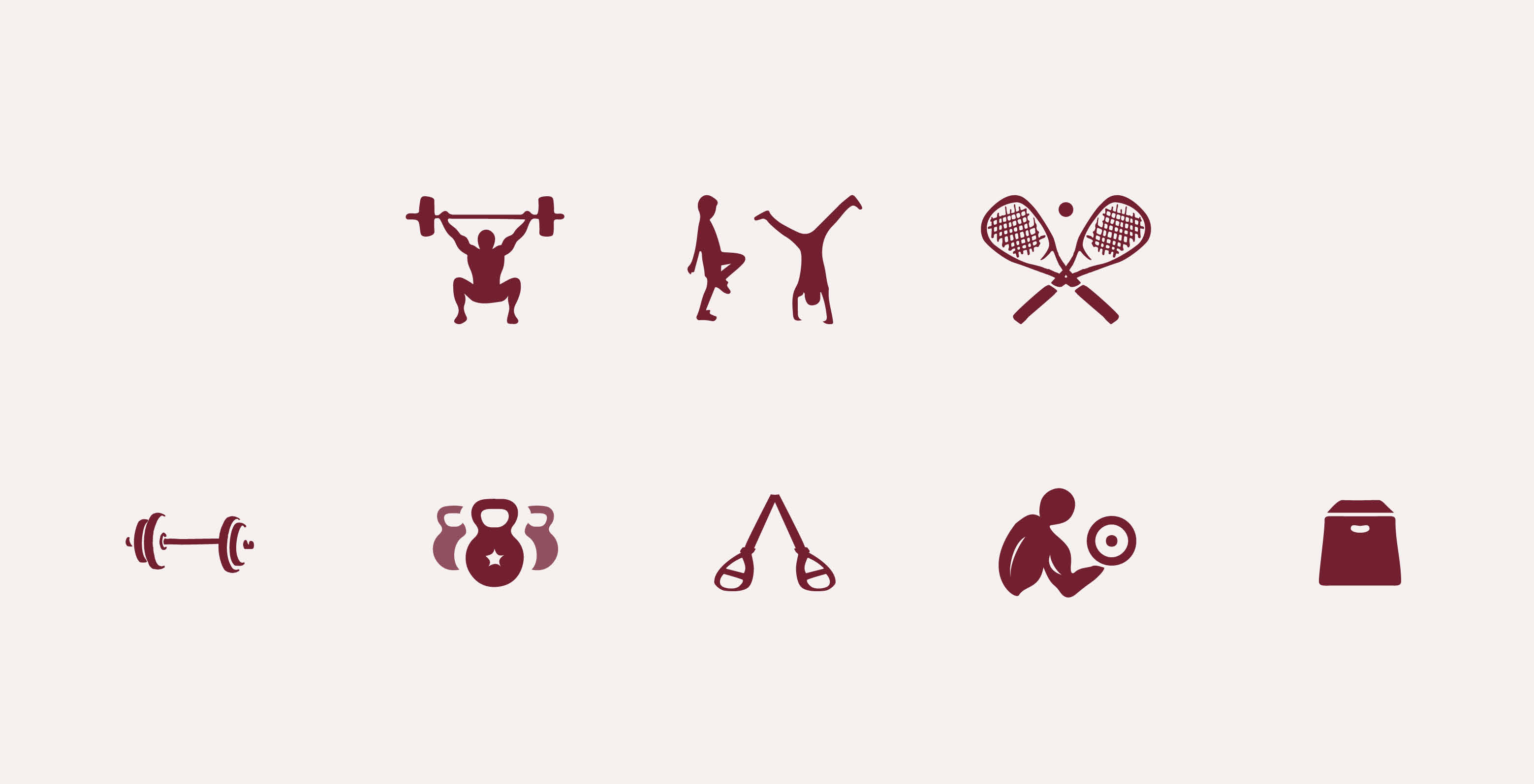 création icônes charte graphique salle crossfit le local